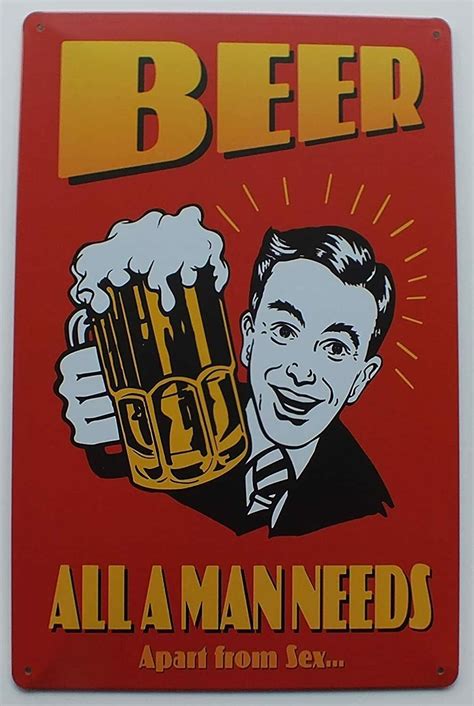 Man Cave Metal Beer Signs Retro Pub Bar Vintage Wall Plaque Etsy Uk