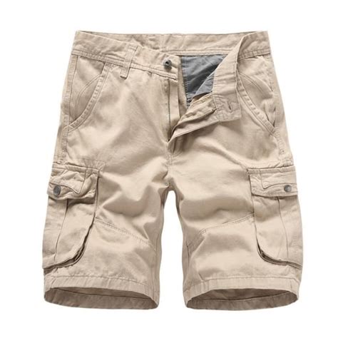 Bermuda Homme Cargo Bermuda En Coton T Homme Bermuda Couleur Unie