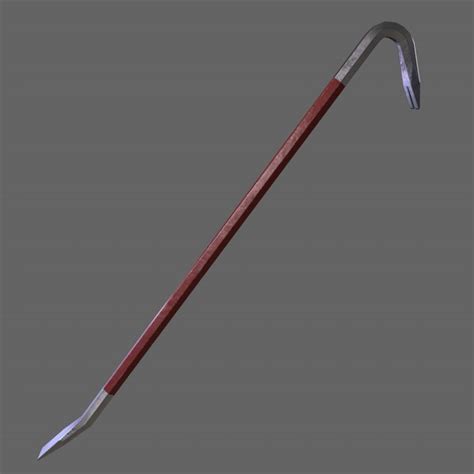 PBR Crowbar V1Red 3D TurboSquid 2040220