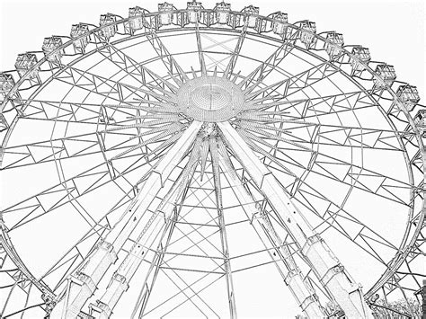 Coloriage 003 À Imprimer Pour Les Enfants Dessin Grande Roue à Free