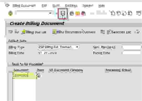 SAP T Code VF01 Create Billing Document