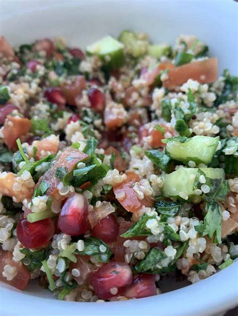 Quinoa Salad With Cucumber Mint And Pomegranate The Matbakh