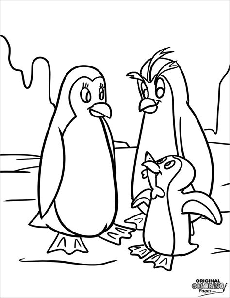 Angry Penguin Coloring Page Coloringbay