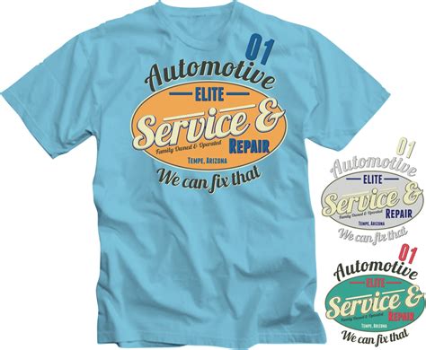 Elegant Playful Shop T Shirt Design For Elite Auto Repair By