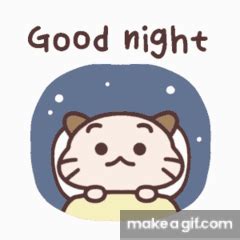 Good night cat on Make a GIF