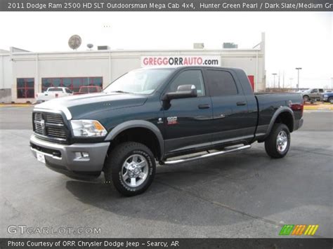 Hunter Green Pearl 2011 Dodge Ram 2500 Hd Slt Outdoorsman Mega Cab