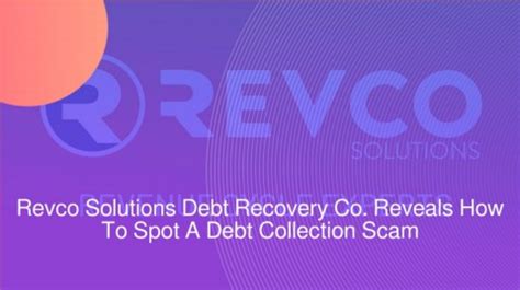 Revco Debt Recovery Co Highlights How To Avoid Collection Scams