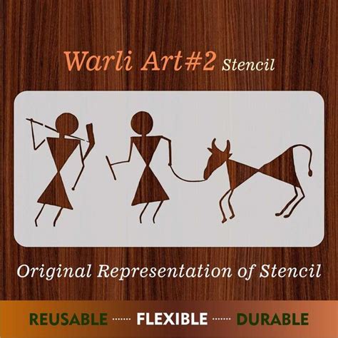 Warli And Ancient Art Reusable Stencil For Canvas And Wall Painting