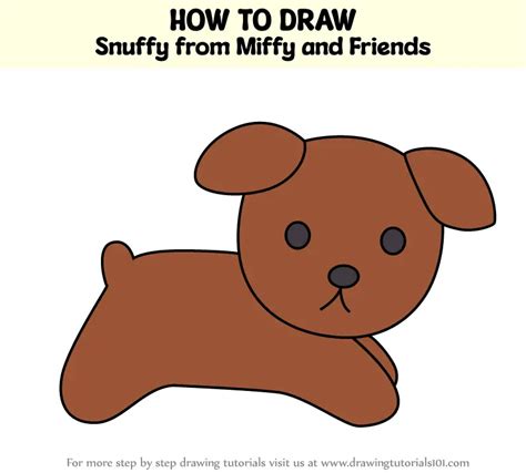 How To Draw Snuffy From Miffy And Friends Miffy And Friends Step By