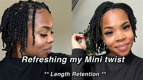 How I Refresh My Mini Twist For “length Retention” Natural Hair Two Strand Twist Youtube