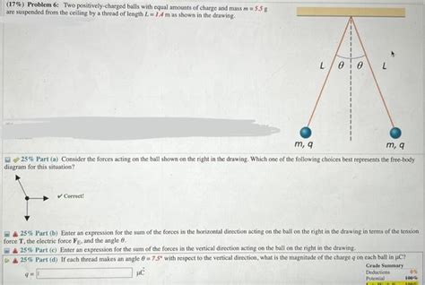 Solved Problem Two Positively Charged Balls With Chegg