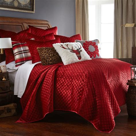 Levtex Home Red Velvet Quilt Set Bedroom Red Velvet Quilt Christmas