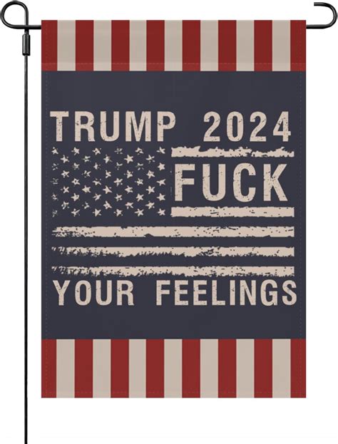 Amazon Sicrvos Trump 2024 Fuck Your Feelings Outdoor Flag Double