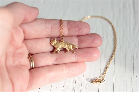 Gold Wolf Necklace - A Common Thread