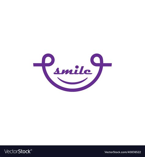 Smile logo simple template design Royalty Free Vector Image