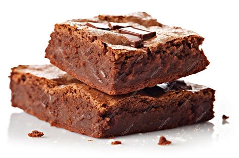 Premium AI Image | a stack of brownies with chocolate bars