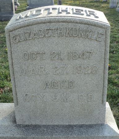 Elizabeth Kunkle Stump 1847 1928 Find A Grave Memorial