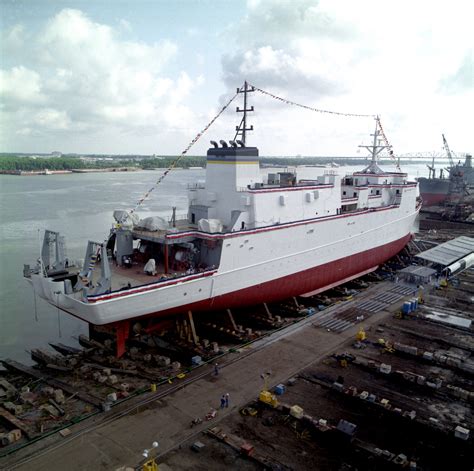 A Starboard Quarter View Of The Surveying Ship Usns Waters T Ags