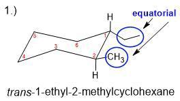 A Draw The More Stable Chair Conformer Of Cis 1 Ethyl 2 Met Quizlet