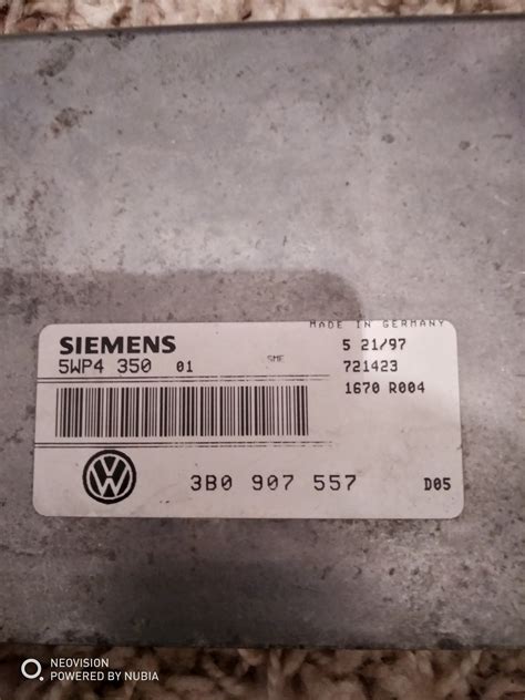 Sterownik silnika SIEMENS 5WP4 350 VW Passat B5 1 6 B rozpiska pinów