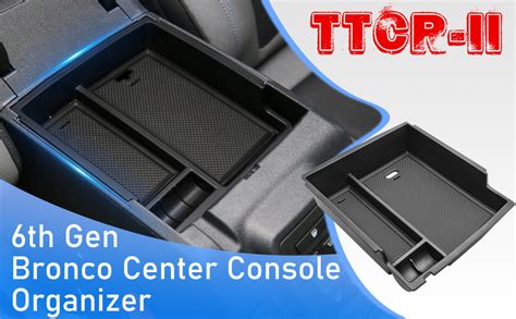 TTCR II Compatible With Ford Bronco Center Console Organizer For