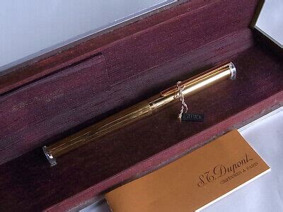 S T Dupont Classic Fountain Pen 18K B Nib Vermeil Silver 925 EBay