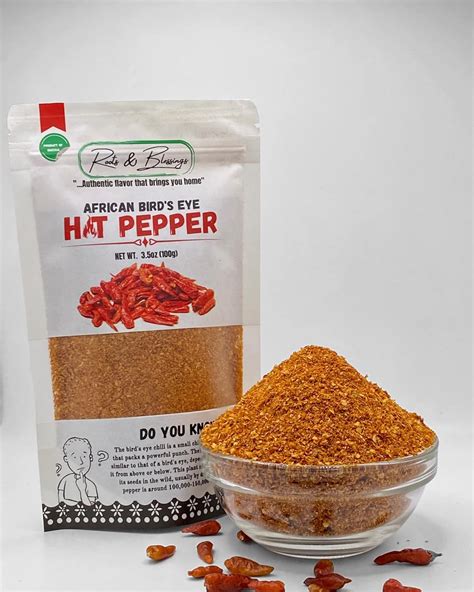 Dried African Bird S Eye Red Spicy Hot Chili Pepper Powder 100 Natural For Soups