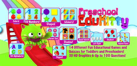 Toddler Educational Learning Games Edukitty Preschool