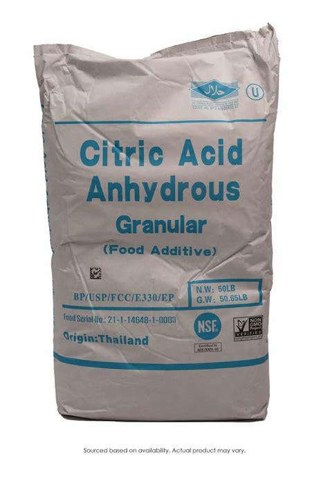 Citric Acid Food Grade Bulk Supplier Anhydrous Corechem Inc