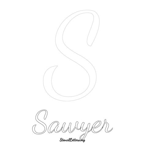 Sawyer Free Printable Name Stencils With 6 Unique Typography Styles And