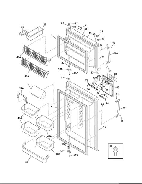 Kenmore Elite 25374979703 Top Mount Refrigerator Partswarehouse