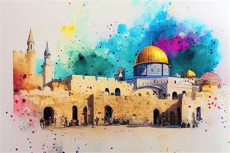 Arte Abstracto Brillante De Jerusal N Israel Foto Premium