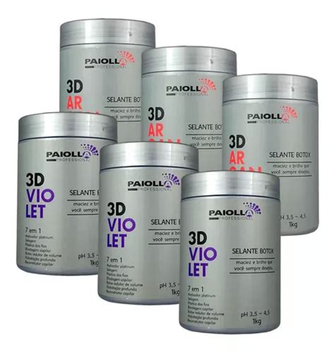 Kit 3 Botox Violet Matizador 3 Botox Argran Selante Paiolla