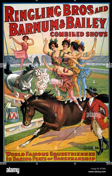 Póster de circo 1920 NAmerican cartel de ringling bros y Barnum