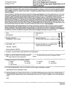 Fillable Online Foreign Agents Registration Act Fara A Legal