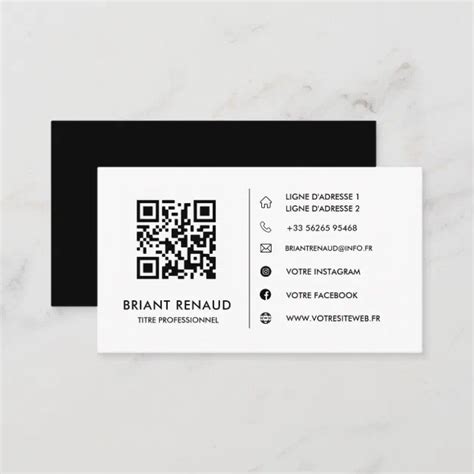 Cr Ez Votre Propre Carte De Visite Code Qr Business Card Zazzle