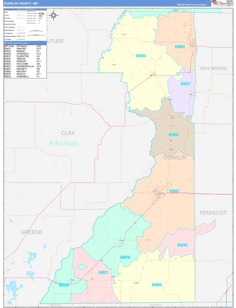 Digital Maps Of Dunklin County Missouri