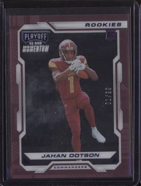 Jahan Dotson Panini Chronicles Playoff Momentum Blue Rc Eur