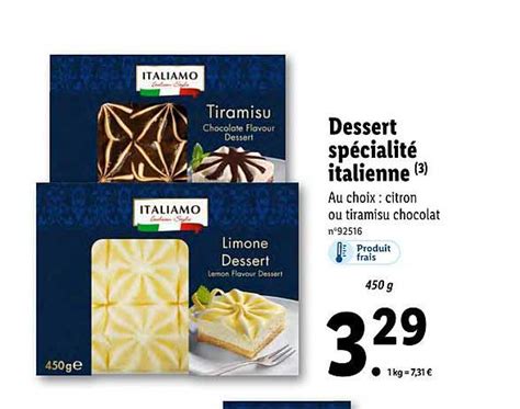 Promo Dessert Sp Cialit Italienne Italiamo Chez Lidl Icatalogue Fr