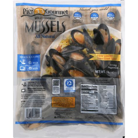 Pier 33 Gourmet Mussels Fully Cooked 1 Lb Delivery Or Pickup Near Me Instacart