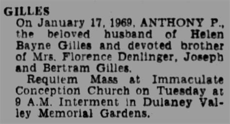 Anthony Peter Gilles 1919 1969 Find A Grave Memorial