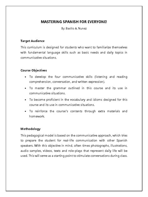 Mastering Spanish For Everyone | PDF | Cognitive Science | Reading ... 