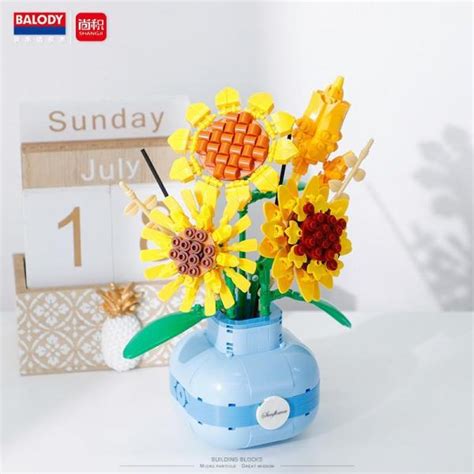 BlueBrixx Sets 106583 Sunflowers In Vase Mini Blocks