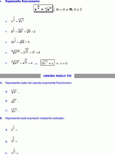 RadicaciÓn Y RaÍces Ejemplos Y Ejercicios Resueltos De Primaria O BÁsico Pdf