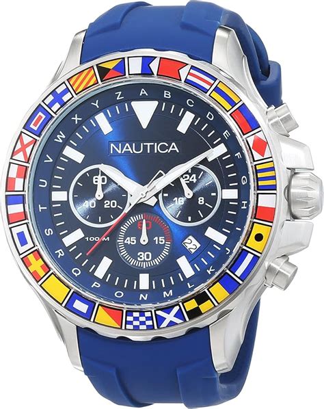 Nautica Orologio Da Uomo Analogico Al Quarzo Con Cinturino In Silicone