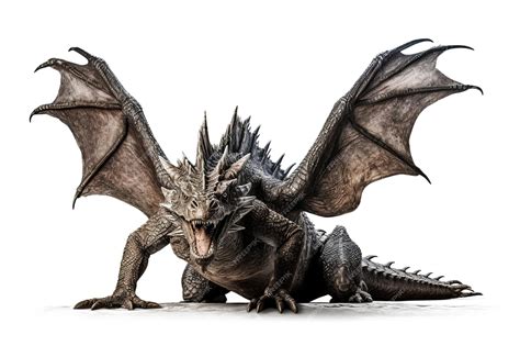 Premium AI Image | Dragon Full Body Isolated On White