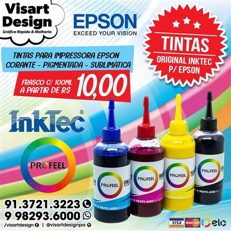 Tinta Original Inktec Profeel Para Epson Temos Corante Pigmentada E