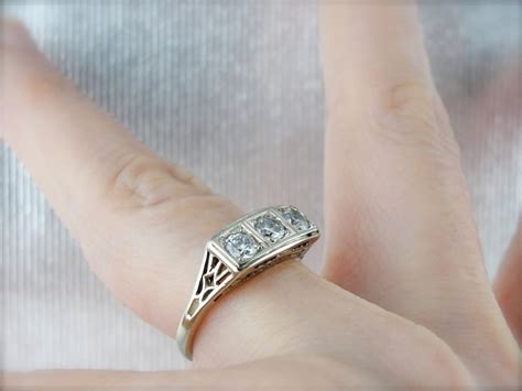 Art Deco Diamond Filigree Ring