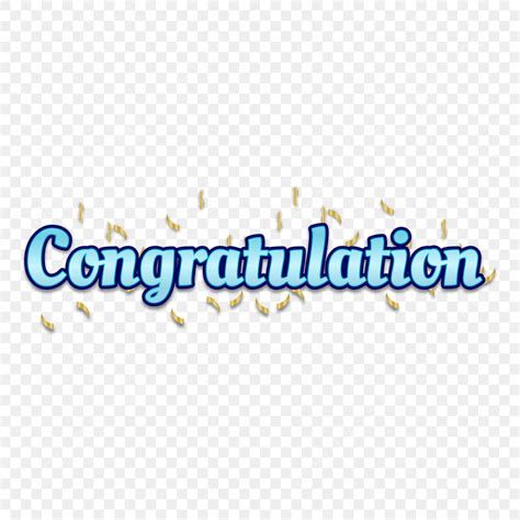 Congratulations Text Vector Design Images, Blue Congratulation Text ...