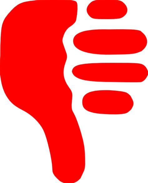 Red Thumbs Down - ClipArt Best